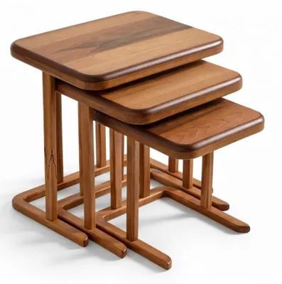 Produktbild von Einstecktisch Farbe Braun Klassische Holzplatte Abgerundete Ecken Neu