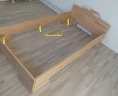 Produktbild von Holzbett Komfortbett 100x200 schwere Personen - (3129)