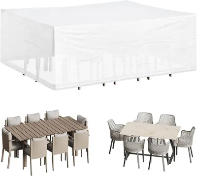 Produktbild von WOLTU Schutzhülle Schutzhaube Abdeckplane 250x210x90cm transparent GZ1197tp für Sitzgruppe Gartenmöbel Abdeckhaube Gewebeplane Abdeckung