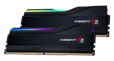 Immagine prodotto di G.Skill Trident Z5 RGB - DDR5 - Kit - 32GB: 2 x 16GB - DIMM 288-PIN - 5600 MHz / PC5-44800 - CL36 - nonECC - nero opaco