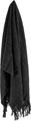 Produktbild von Unyqoos® Cosy Plaid – Baumwoll-Wohndecke 150 x 200 cm, Schwarz