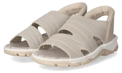 Produktbild von Rieker Damen Sandalen Beige Textil Synthetik Mix Größe: 37