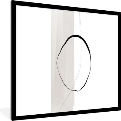 Produktbild von MuchoWow® Gerahmtes Poster Abstrakt - Pastell - Design 40x40 cm - Poster mit Schwarzem Bilderrahmen Wandposter Rahmen Foto Bilder - Mit Rahmen - Wanddekoration Schlafzimmer