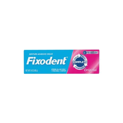 Image de Fixodent | Colle Pour Prothèses Dentaires - 40g - Sans Goût - Crème Adhésive pour Prothèses Dentaires - Adhésion Prothèses Dentaires