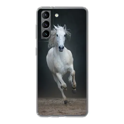 Produktbild von MuchoWow® Handyhülle Schutzhülle Hülle für Samsung Galaxy S21 Pferd - Pilz - Sand Silikon Softcase Handy Hülle - Softcase