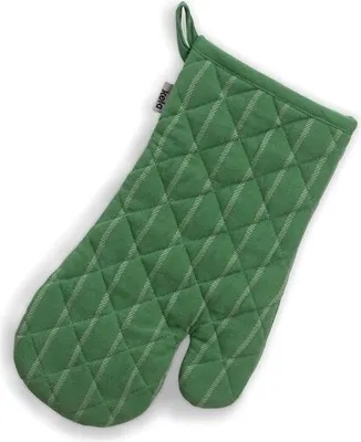 Produktbild von Kela Cora stripes, Ofenhandschuhe, Grün, Baumwolle, 100 °C, 40 °C, 200 mm