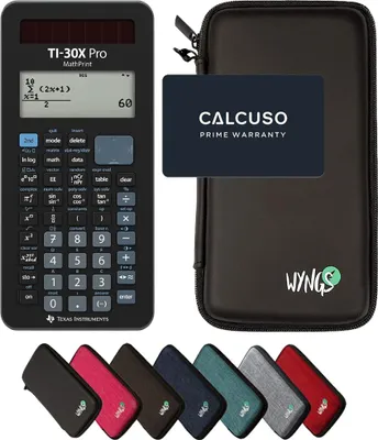 Produktbild von TI-30X Pro MathPrint inkl. WYNGS Schutztasche Schwarz - Wissenschaftlicher Taschenrechner - Basic Set