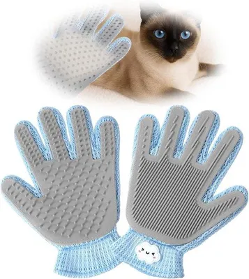Immagine prodotto di Guanto 2 in 1 per la toelettatura di cani e gatti, morbido