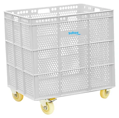 Image de PanierPolyuréthaneAvec Roues Inox Blanco - 1