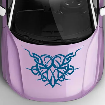 Produktbild von Aufkleber - Autoaufkleber "Herztribal" 50cm x 35cm Signalblau - Tuning Carystyling Heckscheibe Auto