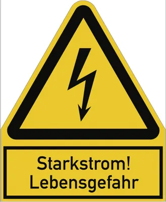 Produktbild von Dreifke® Starkstrom! Lebensgefahr, Kombischild, Folie, 100x122 mm