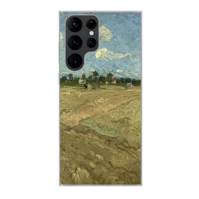Produktbild von MuchoWow® Handyhülle Schutzhülle Hülle für Samsung Galaxy S22 Ultra Gepflügte Felder - Vincent van Gogh Silikon Softcase Handy Hülle - Abbildung
