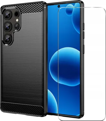Obrázek produktu pro Pouzdro pro Samsung Galaxy S25 Ultra Pancerne Carbon CASE + Ochranné sklo 9H