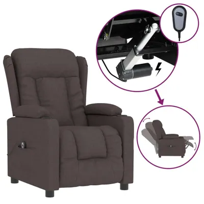 Obrázek produktu pro vidaXL Relaxační křeslo Electric Tmavě hnědá látka
