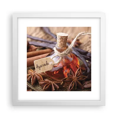 Produktbild von Gerahmtes Poster - Weißer Rahmen - Ayurwenda Anis Vanille - 30x30 cm - Wand Bild - Wanddeko - Wandbilder - Kunstposter - Wandposter - Bilderrahmen - Bilder - Kunstdruck - Wandbild - P2WAC30x30-4182