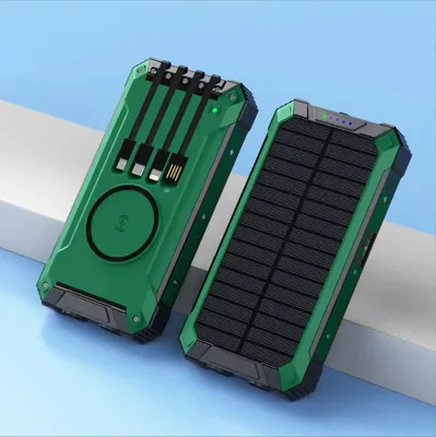 Obrázek produktu pro BOT Solární powerbanka SP5 1 panel 30000mAh s kabely zelená