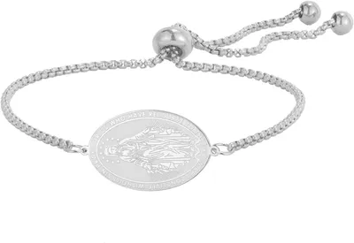 Imagen del producto de Pulsera religiosa con dije de la Virgen María, tipo rosario, uni, para uso diario