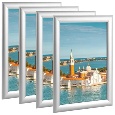 Klapprahmen A4 Silber 4er-Set 21x29,7 cm Aluminium