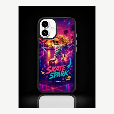 Produktbild von iPhone 16 Hülle Handyhülle Schutzhülle Case mit Skateboard Motiv – LUNØIR ©