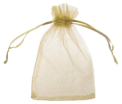 Produktbild von Geschenkbeutel Organza | 13 x 18 cm Gold 10 Stück