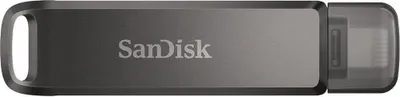 Produktbild von SanDisk iXpand, 256 GB, USB Type-C / Lightning, 3.2 Gen 1 (3.1 Gen 1), Drehring, Passwortschutz, Schwarz
