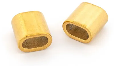 Produktbild von Vintageparts Gravurrohling Röhrenperle aus 304 Edelstahl 10x10 mm 18K Gold