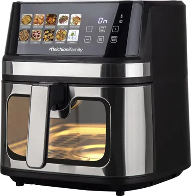 MELCHIONI GAIA PLUS Heißluftfritteuse 8L XXL 2200W Doppelter Widerstand -80% Fette