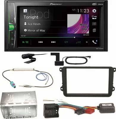 Produktbild von Pioneer DMH-A3300DAB Bluetooth USB Einbauset für Beetle Jetta Sharan Tiguan T5