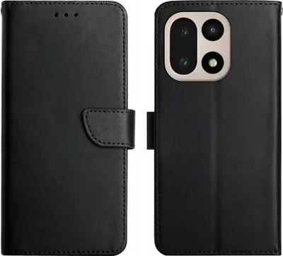 Produktbild von OnePlus 15 Hülle - Coverup Genuine Leather Klapphülle - Echtes Leder - Schwarz