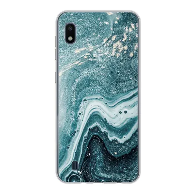 Produktbild von MuchoWow® Handyhülle Schutzhülle Hülle für Samsung Galaxy A10 Naturstein - Glitter - Muster Silikon Softcase Handy Hülle - Schutzhülle