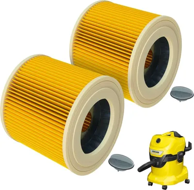 Produktbild von 2x Ersatzfilter für Karcher WD3, WD3 Premium