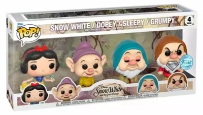 Produktbild von FUNKO POP! - Disney - Snow White Dopey Sleepy Grumpy #4er Pack Special Editon DGLT
