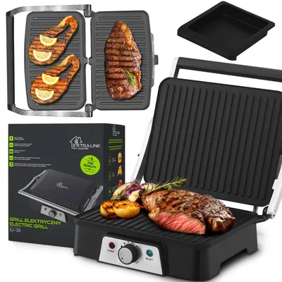 Produktbild von Extralink Elektrischer Kontaktgrill 2000W Sandwichmaker Grillplatte Elektrogrill