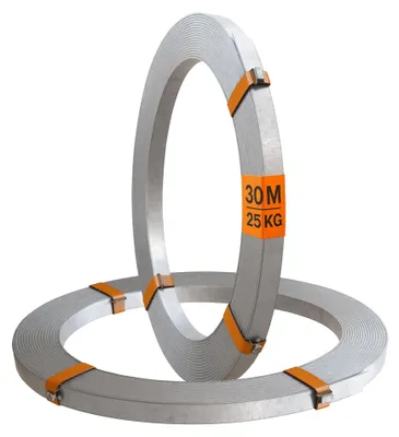 Produktbild von Haus-Held Erdungsband 30 m 30x3,5 mm Feuerverzinkt Flachstahl für Blitzschutz & Erdung