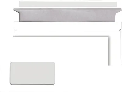 Produktbild von dots Briefumschläge DIN lang mit Fenster weiß selbstklebend 250 St.