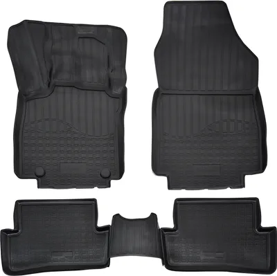 Image de Tapis De Sol En Caoutchouc TPE Pour Renault Clio 4 2012-2019 4pcs, Système de Fixation Bord Haut Noir Antidérapant Toutes Saisons