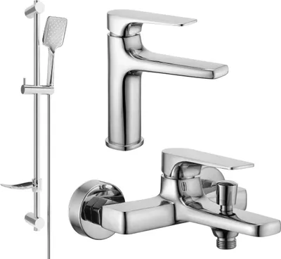 Produktbild von Mexen Lynx DF62 Badewannenset, Chrom - 745903DF62-00
