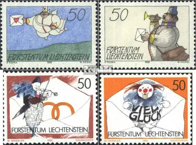 Produktbild von Briefmarken Liechtenstein 1992 Mi 1041-1044 (kompl.Ausg.) postfrisch Grußmarken