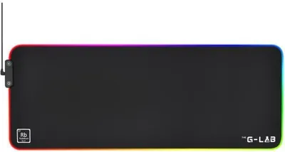 Zdjęcie produktu dla Podkładka pod mysz Gaming XXL The G-Lab Rubidium, RGB USB, 800x300x3mm, Czarna