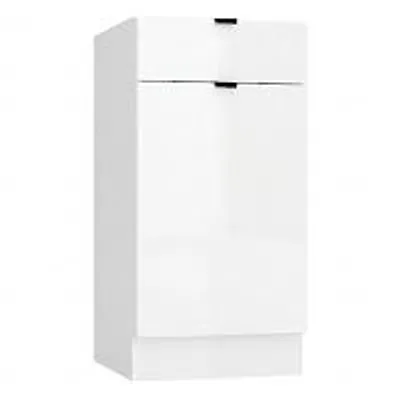 Produktbild von Alice D40S1 P/L Küchenunterschrank mit 1 Schublade und Tür, 40 x 82 x 44,6 cm, Weiß Hochglanz