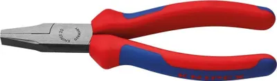 Produktbild von Flachzange L.160mm pol. kurz flach m.2Komp.-Hüllen KNIPEX DIN/ISO5745