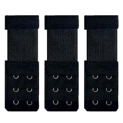 Produktbild von 3 Stück BH Verlängerung Bra Extender Erweiterung für Damen,(Schwarz)