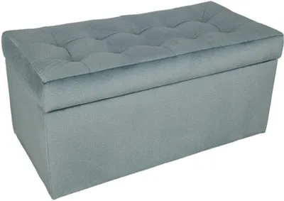 Obrázek produktu pro mg designová čalouněná stolička, 45x90 cm, barva modrá - měkký sedák, skládací s úložným prostorem (105 l) vydrží zatížení až 100 kg