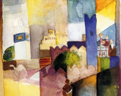 Zdjęcie produktu dla Obraz drukowany August Macke - Kairouan III (50 x 40 cm)
