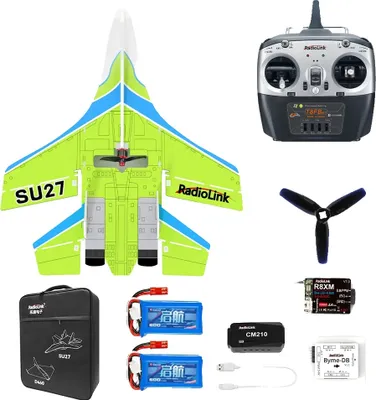 Produktbild von Radiolink SU27 Kampfjet RC Flugzeug, 4000M Steuerdistanz, 3 Flugmodi, RTFBAGT8FBM2