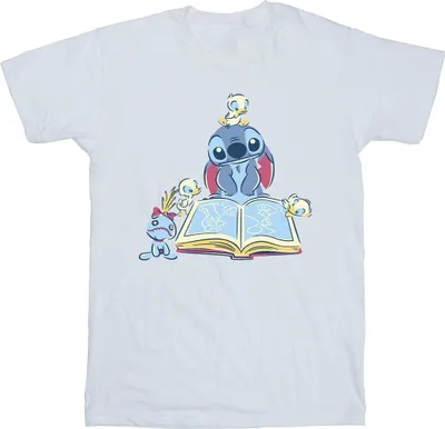 Produktbild von Disney - "Reading Reading A Book" T-Shirt für Herren BI33259 (S) (Weiß)