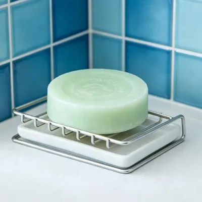 Produktbild von Seifenhalter aus Edelstahl mit Abtropfschale, ohne Bohren für Badezimmer und Küche