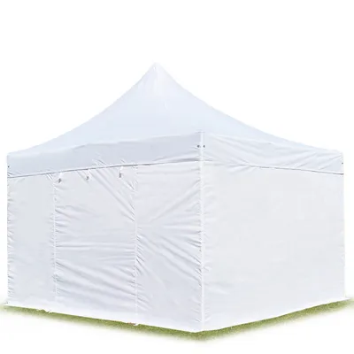 Produktbild von TOOLPORT 4x4m Aluminium Faltpavillon, inkl. 4 Seitenteile, weiß