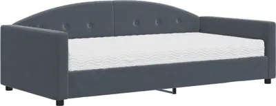 Produktbild von vidaXL Tagesbett mit Matratze Dunkelgrau 100x200 cm Samt