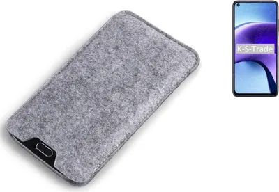 Produktbild von K-S-Trade Filz Handyhülle kompatibel mit Xiaomi Redmi Note 9T Schutzhülle Filztasche Filz Tasche Case Sleeve Handy Hülle Filzhülle grau